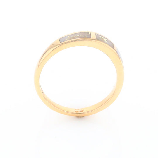 3 Section Gold Quartz Ring Lady’s Anniversary Band G2