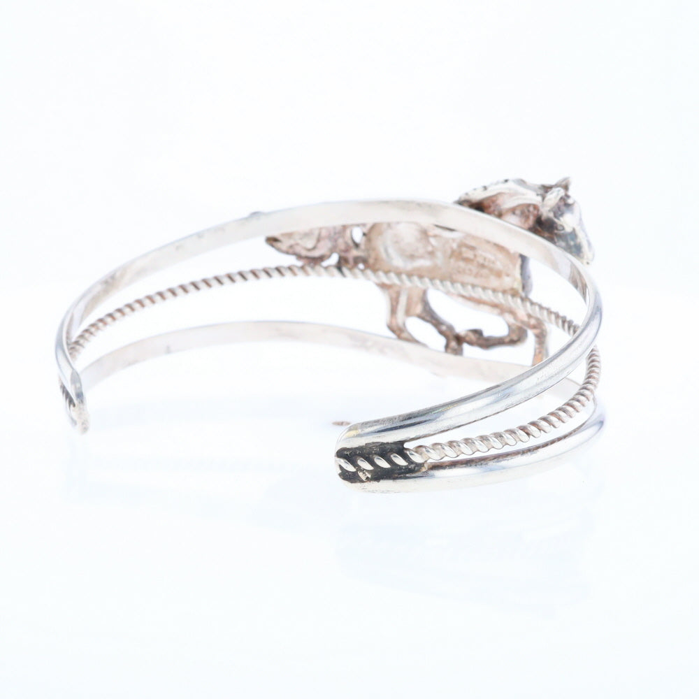 Silver Horse Native Cuff Bracelet