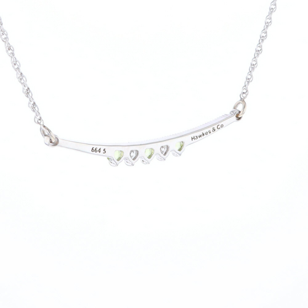 Peridot & Diamond Mother's Necklace