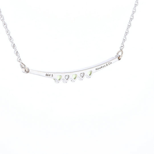 Peridot & Diamond Mother's Necklace