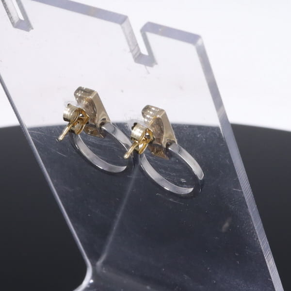 Opal Earrings Rectangle Inlaid Knocker Design Studs