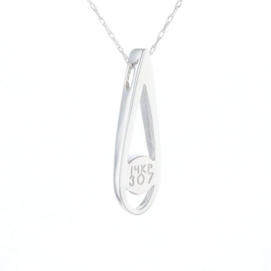 Open Teardrop Round Onyx Inlaid Pendant