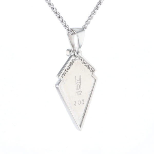 Onyx Kite Design Inlay .19Ctw Diamond Pendant