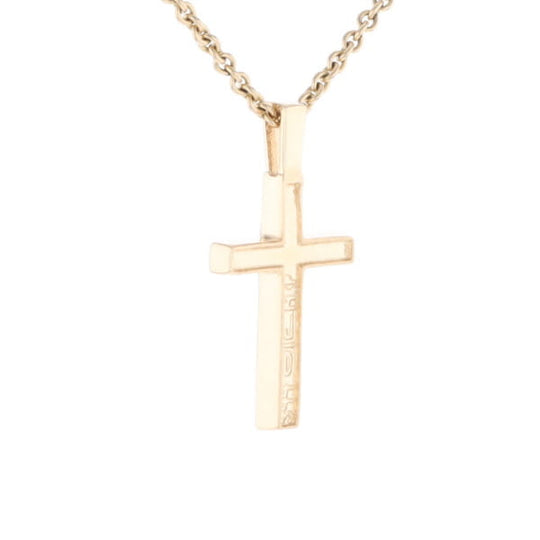 Three Section Gold Quartz Cross - G2