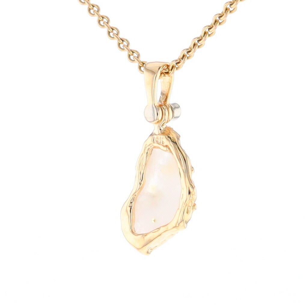 Gold Quartz Freeform Pendant (G2)