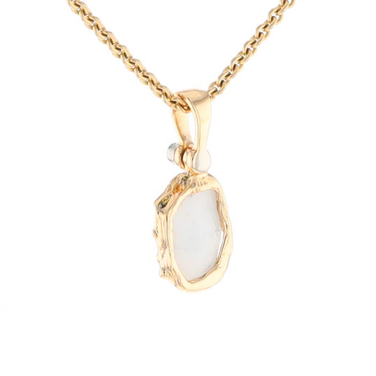 Gold Quartz Freeform Pendant (G2)