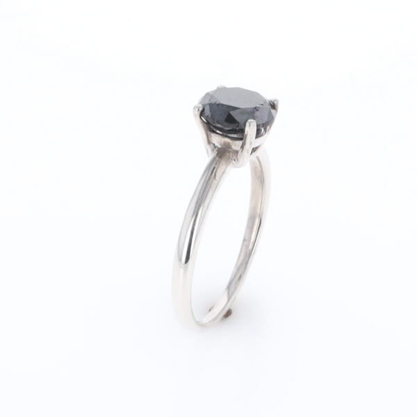 Black Diamond Solitaire Ring