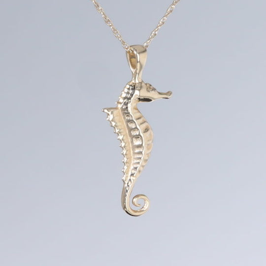 Opal Pendant Inlaid Realistic Sea Horse Design