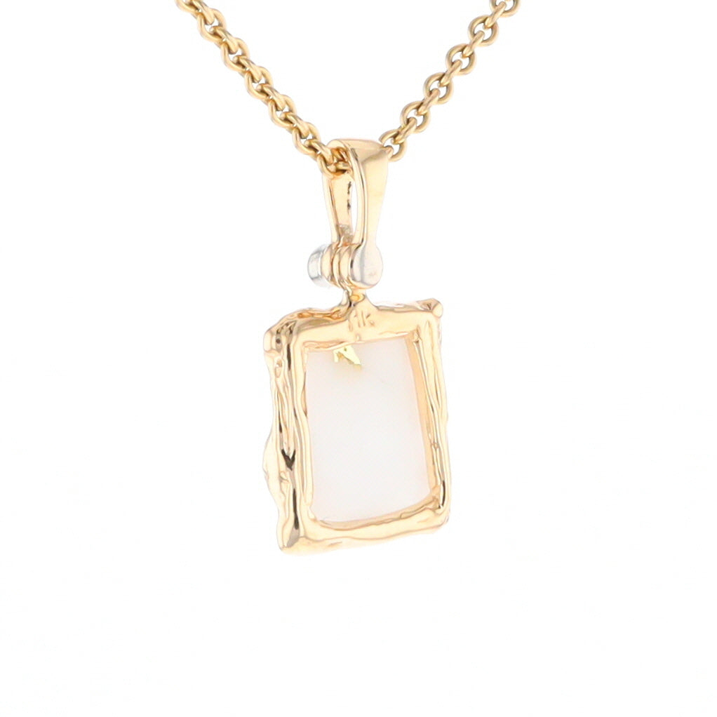 Gold Quartz Freeform Pendant (G2)