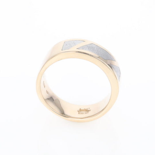 Meteorite Ring, 3 Section Inlaid Design