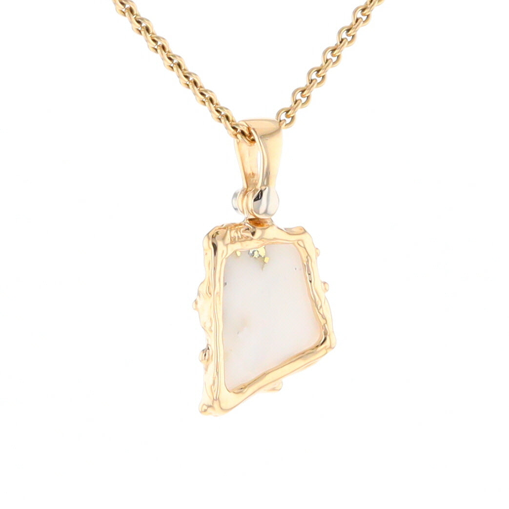 Gold Quartz Freeform Pendant (G2)