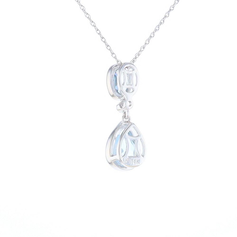Oval and Pear-Shaped Aquamarine Pendant