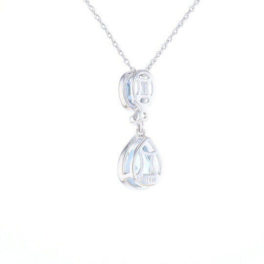 Oval and Pear-Shaped Aquamarine Pendant