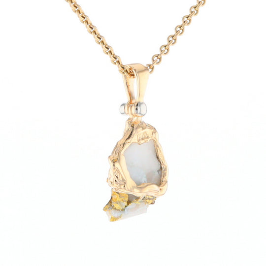 Rough Gold quartz Freeform Pendant