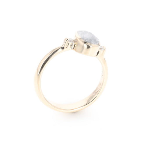 Meteorite Oval Inlay Ring