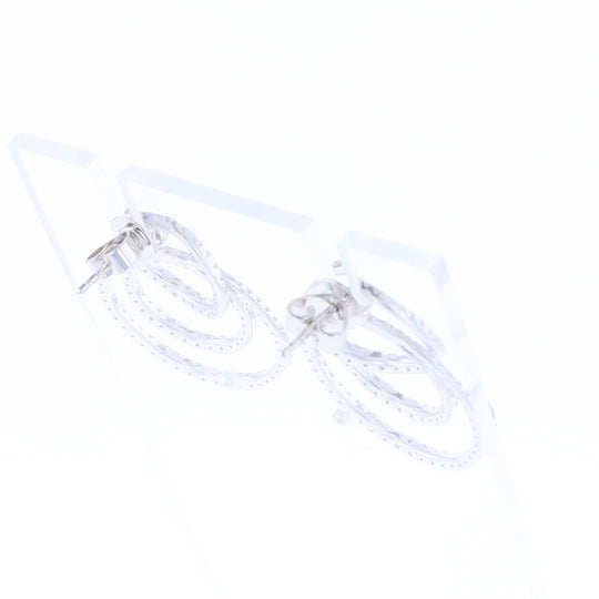 Diamond Circle Dangle Earrings