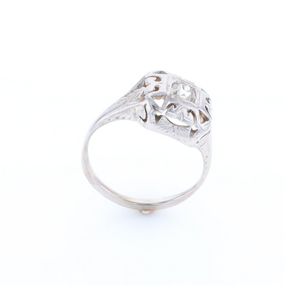 Vintage Square Top Diamond Ring