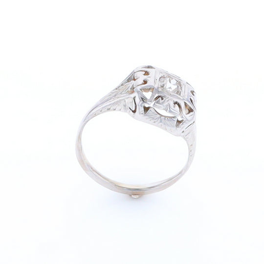 Vintage Square Top Diamond Ring