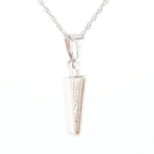 Gold Quartz Upside Down Triangle Pendant