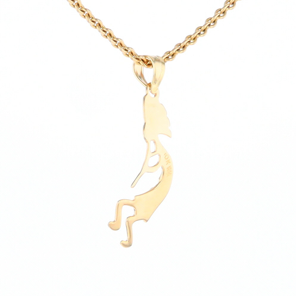 Black Hills Gold Yellow & Rose Gold Kokopelli Pendant