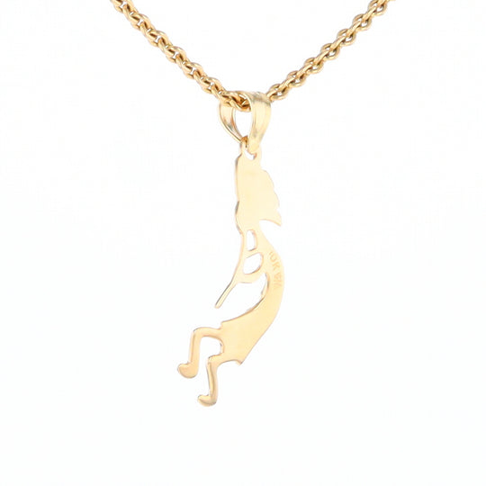 Black Hills Gold Yellow & Rose Gold Kokopelli Pendant