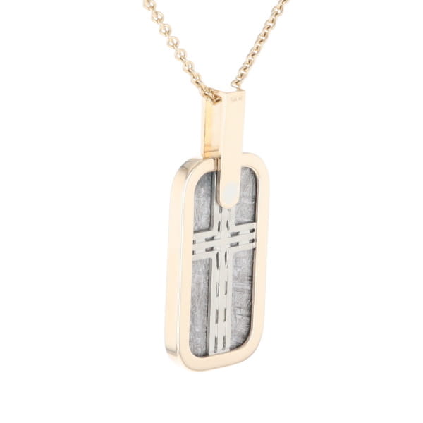 Meteorite Reversible Dog Tag Pendant