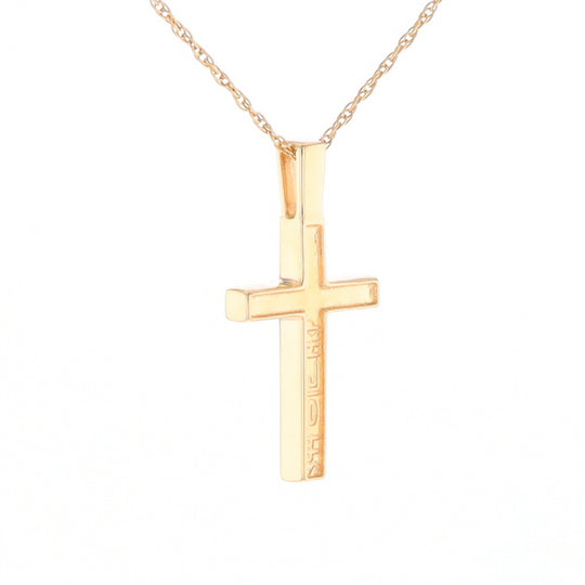 Three Section Gold Quartz Cross - G2