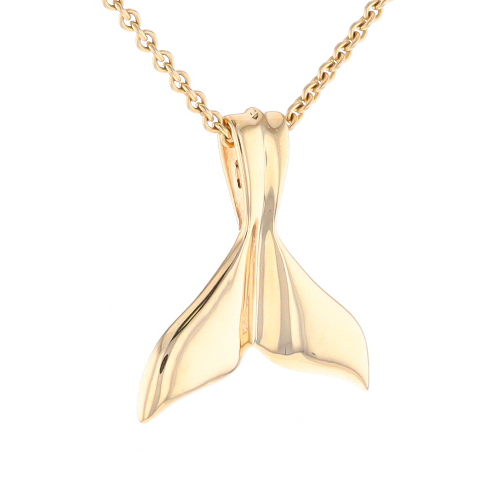 Whale Tail Necklaces Natural Gold Quartz and Nuggets Inlaid Pendant