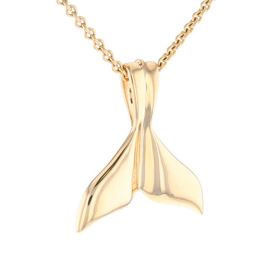 Whale Tail Necklaces Natural Gold Quartz and Nuggets Inlaid Pendant