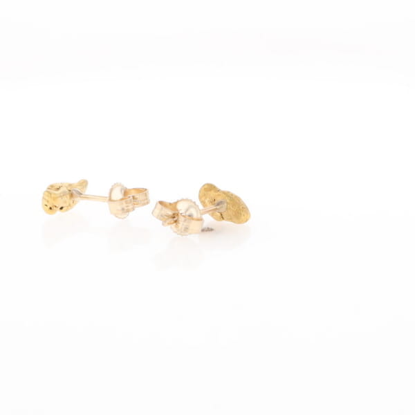 Natural Gold Nugget Stud Earrings