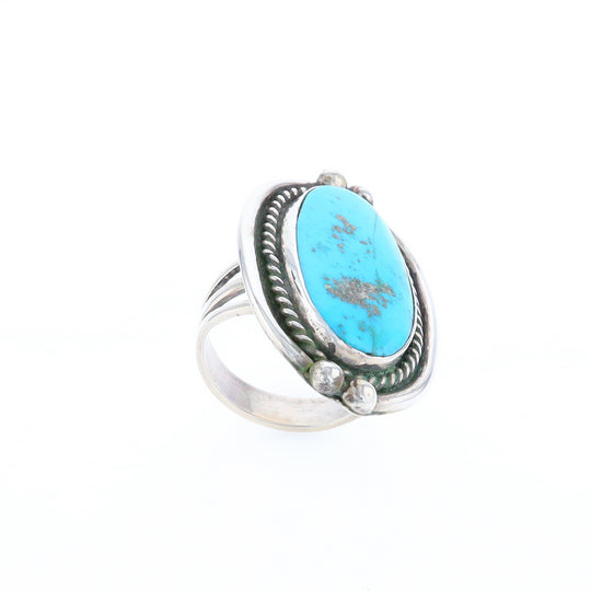 Long Oval Turquoise Ring