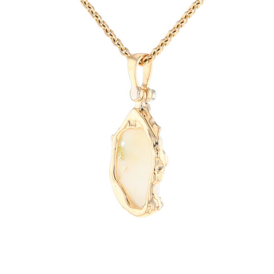 Gold Quartz Freeform Pendant  (G2)