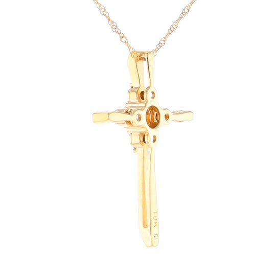 Illusion Cluster Cross Necklace