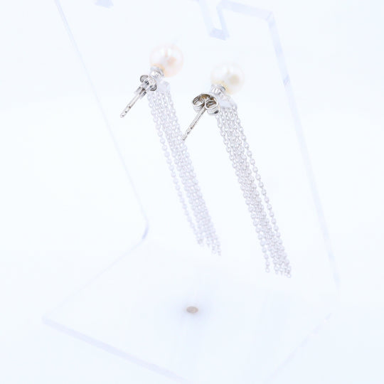 Tassel Chain Pearl Earrings