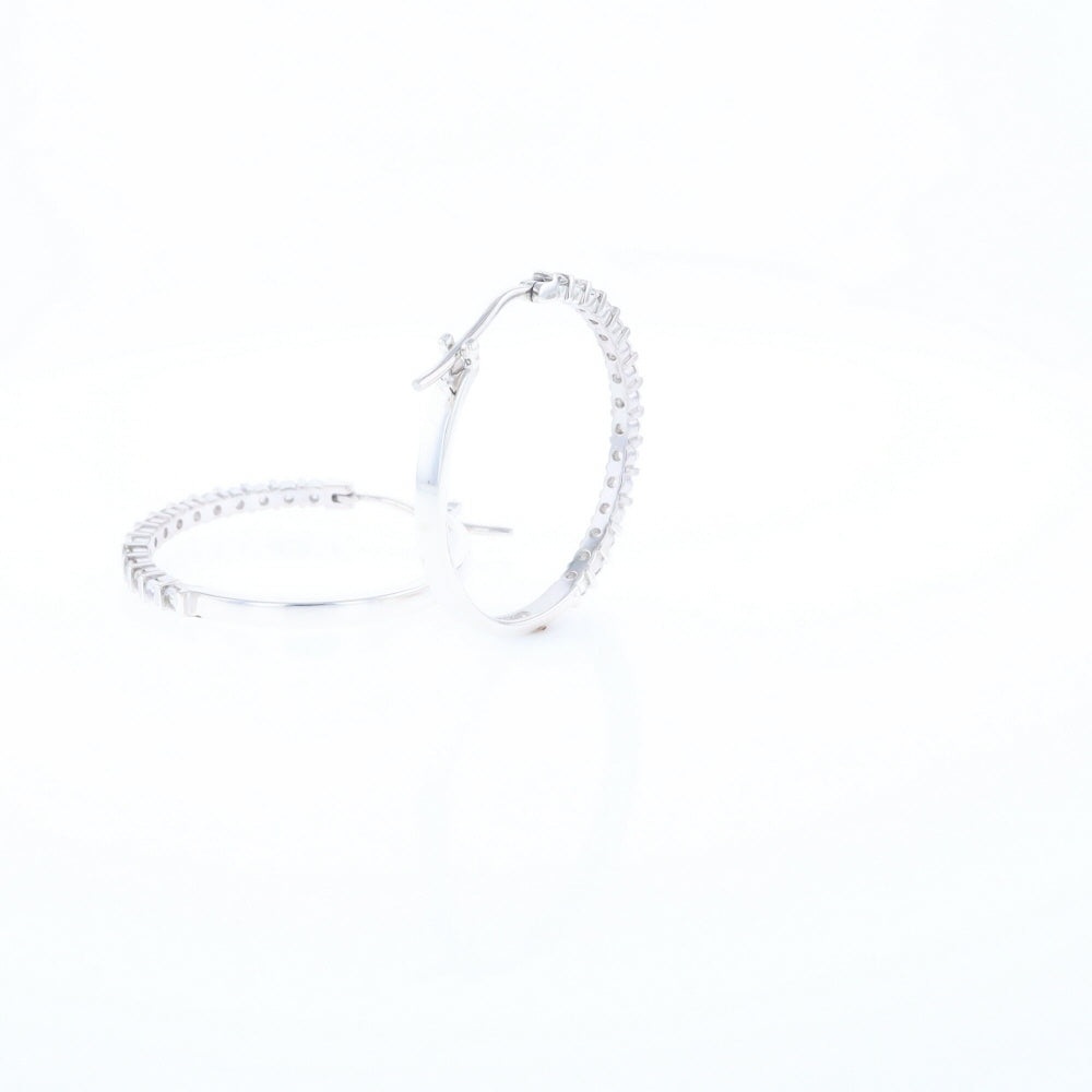 Cubic Zirconia Hoop Earrings