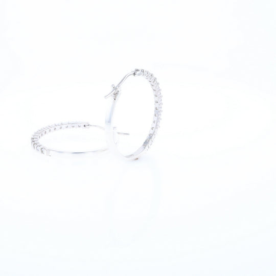 Cubic Zirconia Hoop Earrings