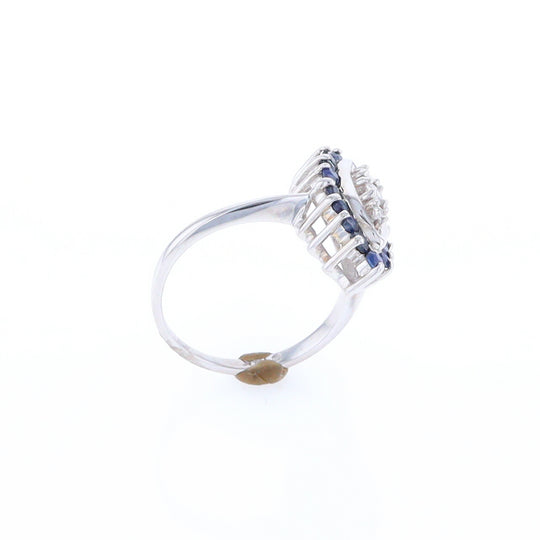 Marquise Cluster Sapphire Ring