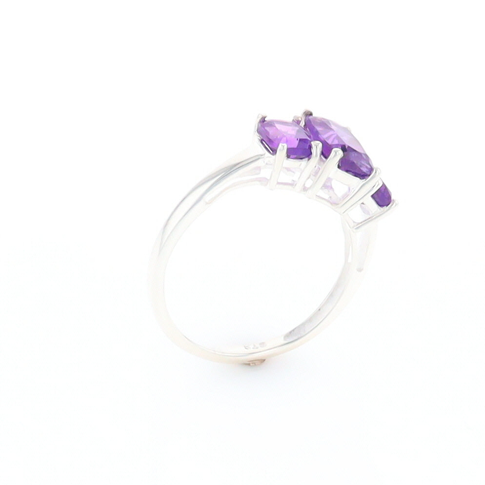 3-Stone Amethyst Ring