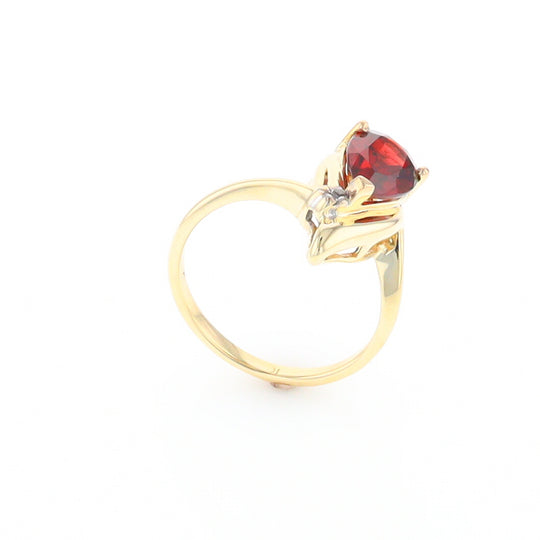 Pear Garnet Ring