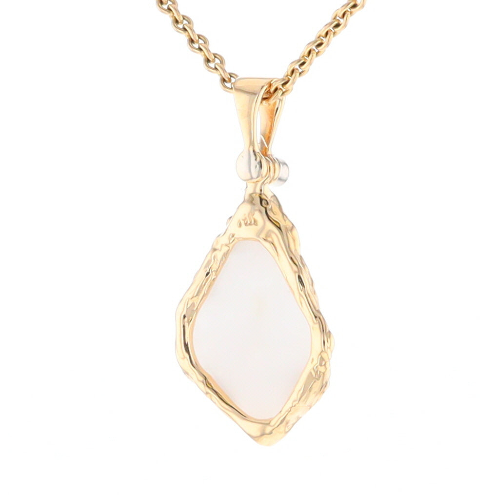 Gold Quartz Freeform Pendant (G2)