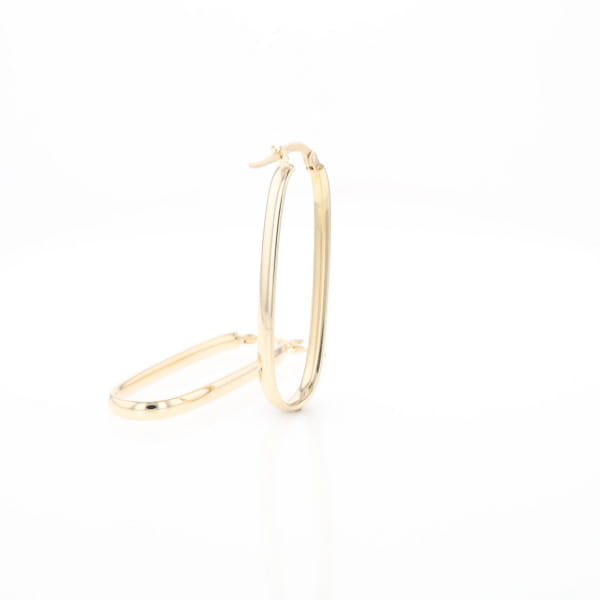 Flat Saddleback Hoop Earrings