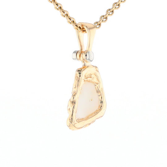 Rough Gold Quartz Freeform Pendant