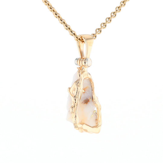 Rough Gold Quartz Freeform Pendant