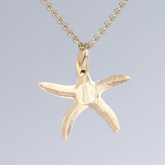 Opal Pendant Inlaid Realistic Star Fish Sea Life Design