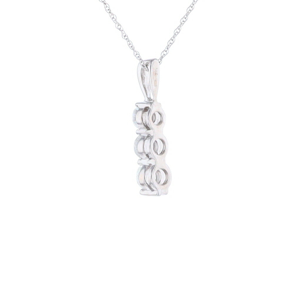 Three Diamond Drop Pendant