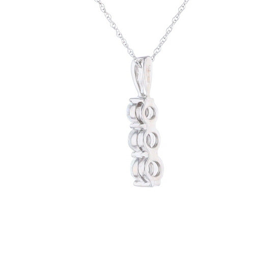 Three Diamond Drop Pendant