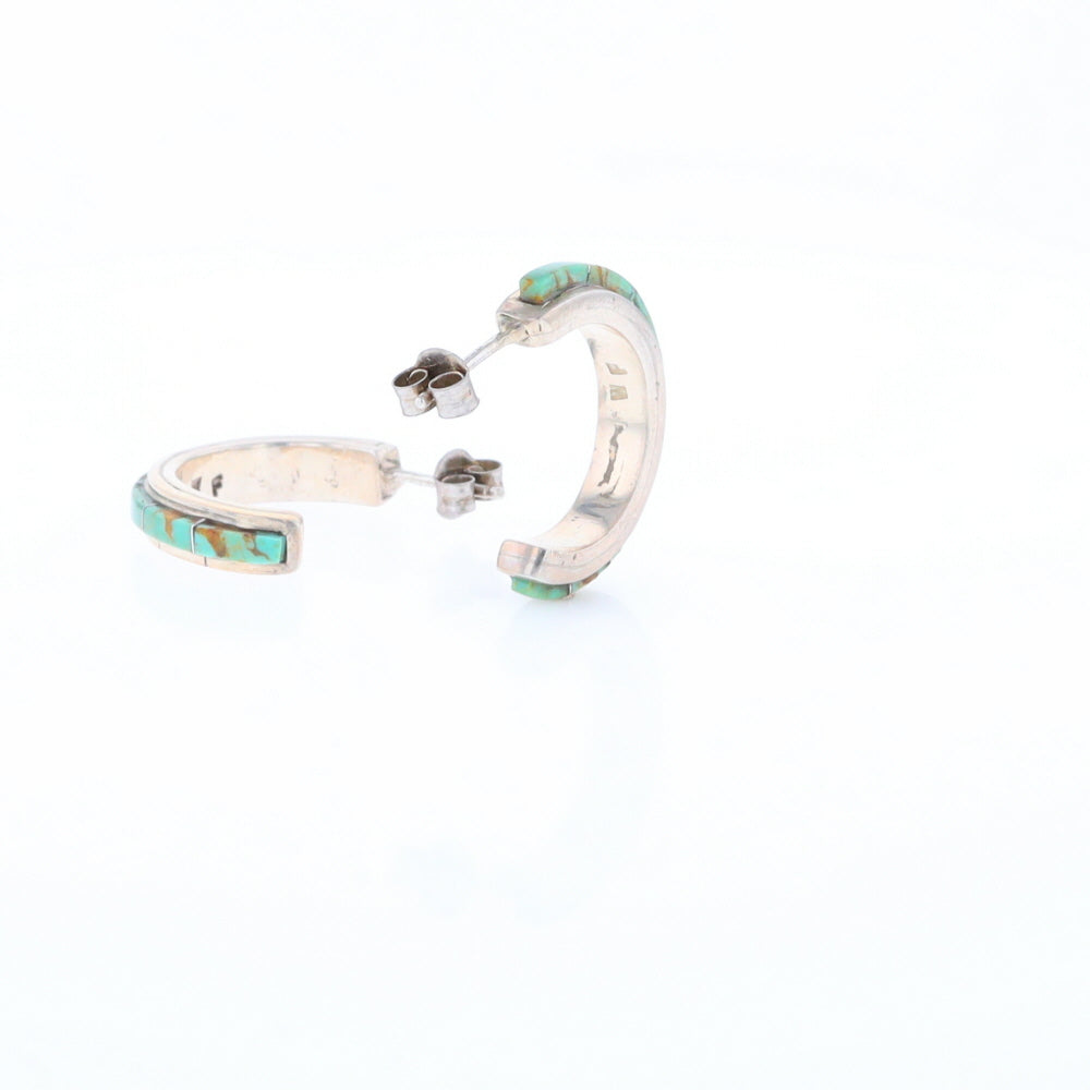 Turquoise Semi-Hoop Earrings