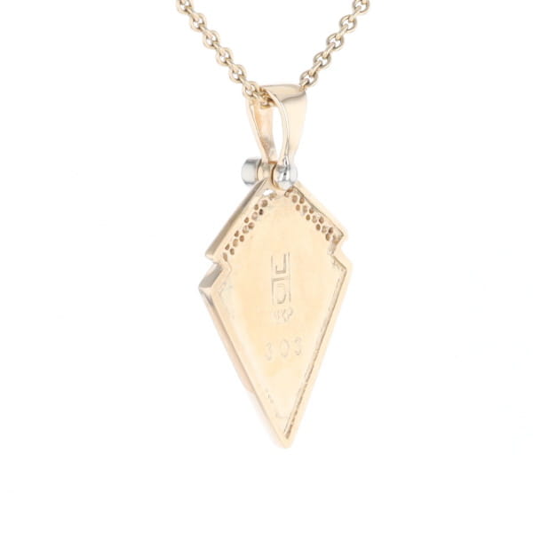 Sugilite Kite Shape Inlaid Pendant with 0.19ctw Diamonds
