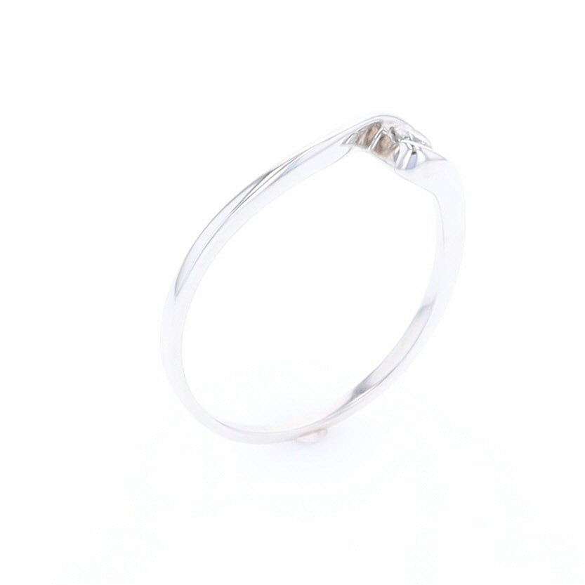 White Gold Wrap Solitaire Ring