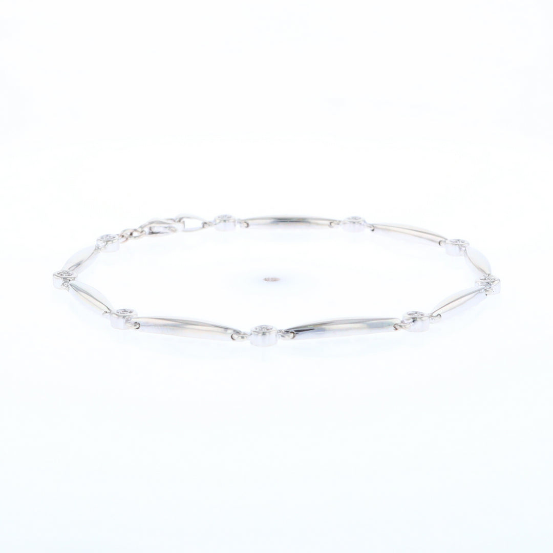 Elongated Link Diamond Bracelet